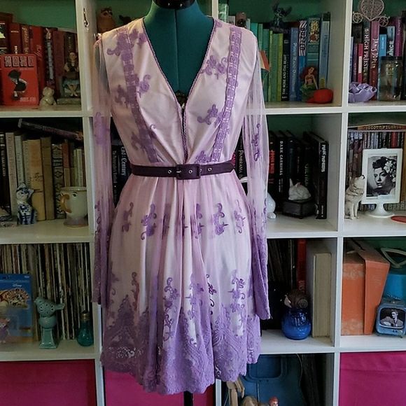Hand dyed DIY lace dress one of a kind